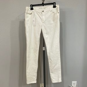 Michael Kors White Crop Harkin Super Skinny Jeans Size 4